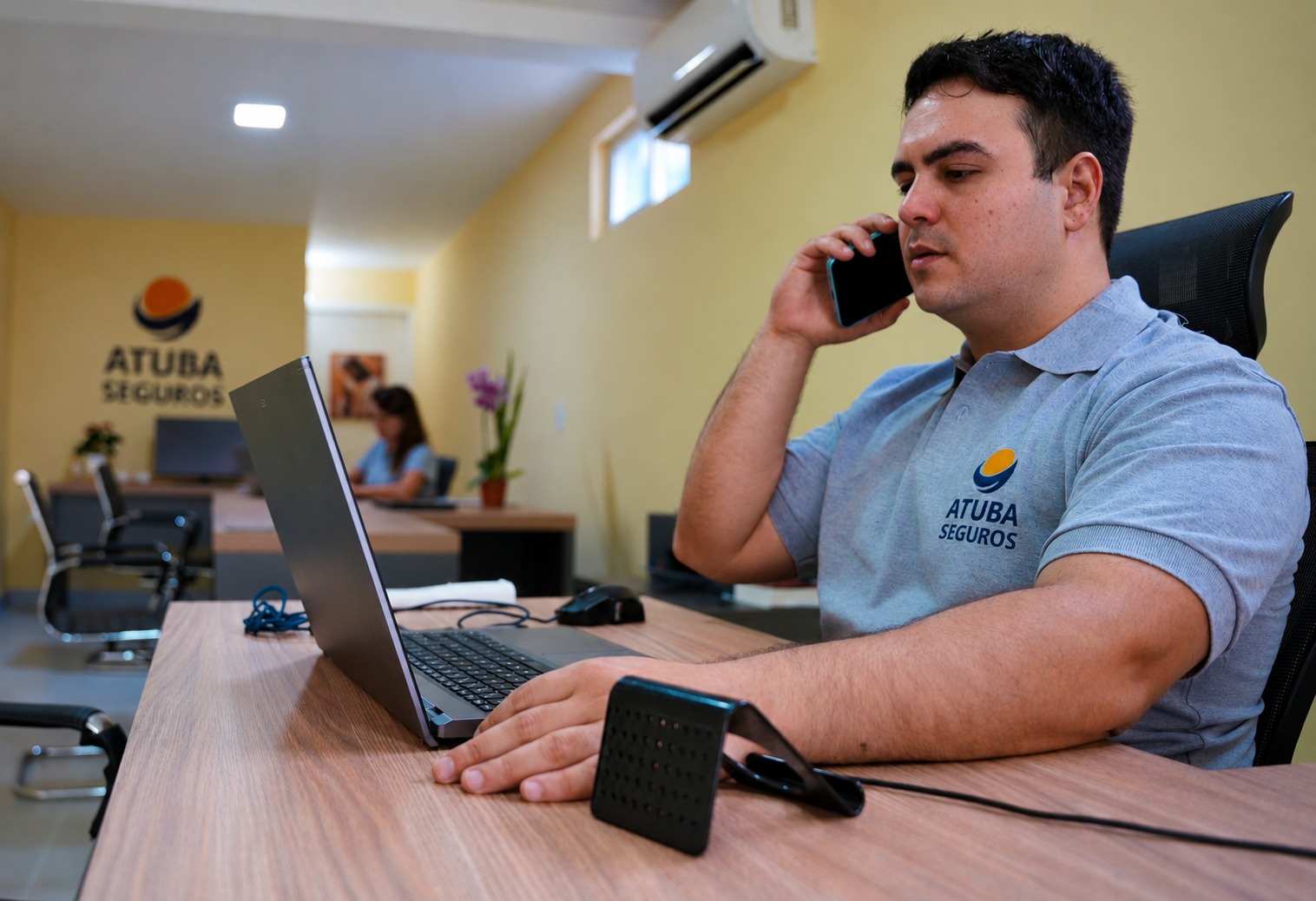 Atendimento interno da Atuba Seguros